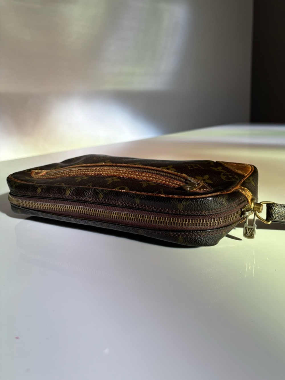Louis Vuitton Monogram Canvas Wristlet - Brown and Gold - Picture 6 of 16